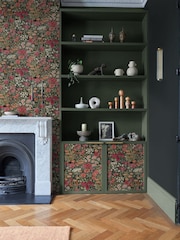 Graham & Brown Black Wallflower Wallpaper Sample - Image 1 of 3