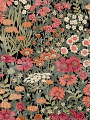 Graham & Brown Black Wallflower Wallpaper Sample - Image 2 of 3