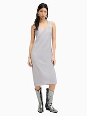 AllSaints Silver Patrice Dress - Image 3 of 7