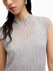 AllSaints Silver Patrice Dress - Image 4 of 7