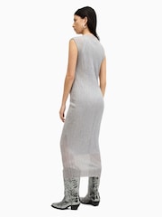 AllSaints Silver Patrice Dress - Image 6 of 7