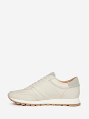 Oliver Sweeney Cream Hand Finished Calf Leather Retro Trainers - Image 2 of 5