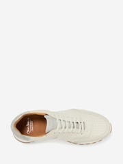 Oliver Sweeney Cream Hand Finished Calf Leather Retro Trainers - Image 4 of 5