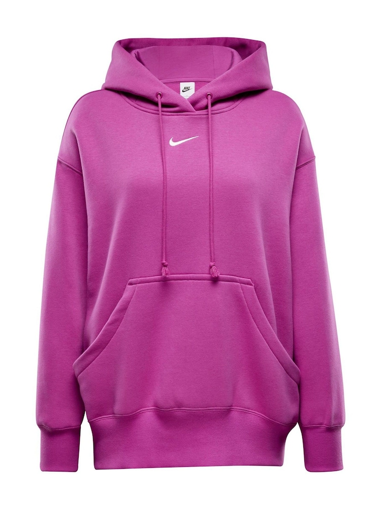 Nike Light Purple Oversized Sportswear Phoenix Fleece Mini Swoosh Pullover Hoodie - Image 12 of 12