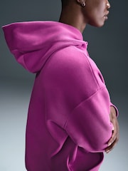 Nike Light Purple Oversized Sportswear Phoenix Fleece Mini Swoosh Pullover Hoodie - Image 3 of 12