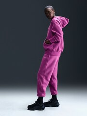 Nike Light Purple Oversized Sportswear Phoenix Fleece Mini Swoosh Pullover Hoodie - Image 5 of 12