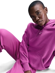Nike Light Purple Oversized Sportswear Phoenix Fleece Mini Swoosh Pullover Hoodie - Image 7 of 12
