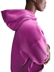 Nike Light Purple Oversized Sportswear Phoenix Fleece Mini Swoosh Pullover Hoodie - Image 8 of 12