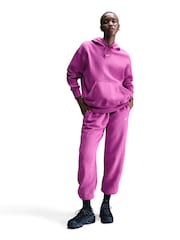 Nike Light Purple Oversized Sportswear Phoenix Fleece Mini Swoosh Pullover Hoodie - Image 9 of 12