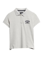 SUPERDRY Grey SUPERDRY 90s Fitted Polo Shirt - Image 4 of 6
