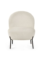 Julian Bowen Cream Lulu Boucle Accent Chair - Image 4 of 5