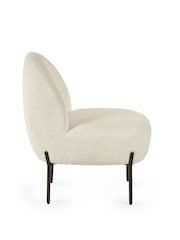 Julian Bowen Cream Lulu Boucle Accent Chair - Image 5 of 5