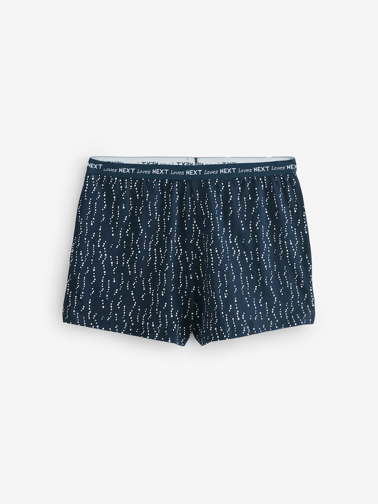 Navy Spot Short Set Pyjamas - Image 6 of 8