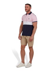 Raging Bull Pink Contrast Panel Pique Polo Shirt - Image 3 of 7