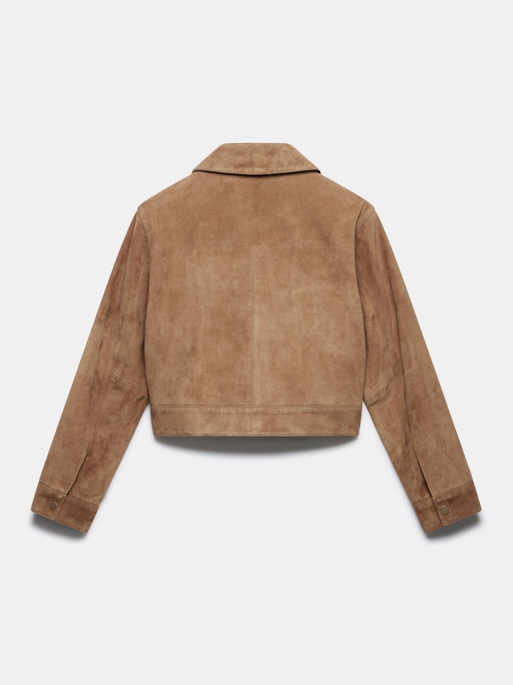 Buy Mint Velvet Brown Suede Cropped Jacket from Next Luxembourg