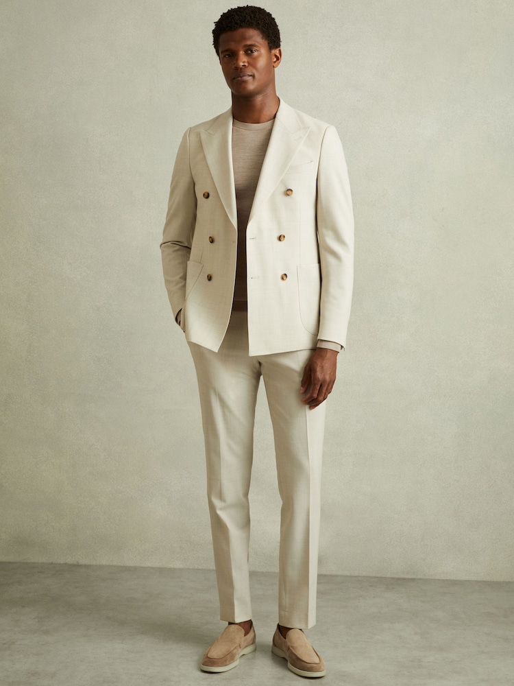 Reiss Light Stone Kason Suede Slip-On Loafers - Image 2 of 5 Reiss Light Stone Kason Suede Slip-On Loafers - Image 2 of 5