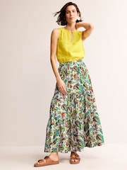 Boden Green Lorna Tiered Maxi Skirt - Image 1 of 5
