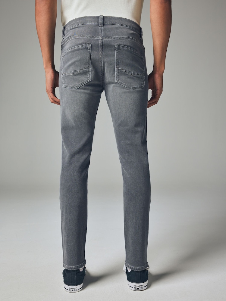 Grey Mid Skinny Fit Comfort Stretch Jeans - Image 2 of 13 Grey Mid Skinny Fit Comfort Stretch Jeans - Image 2 of 13