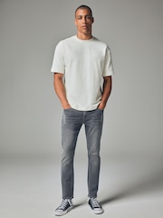 Grey Mid Skinny Fit Comfort Stretch Jeans - Image 3 of 13