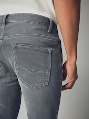 Grey Mid Skinny Fit Comfort Stretch Jeans - Image 8 of 13