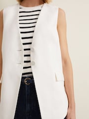 Phase Eight White Longline Inara Waistcoat - Image 4 of 7