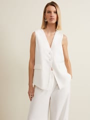 Phase Eight White Longline Inara Waistcoat - Image 6 of 7