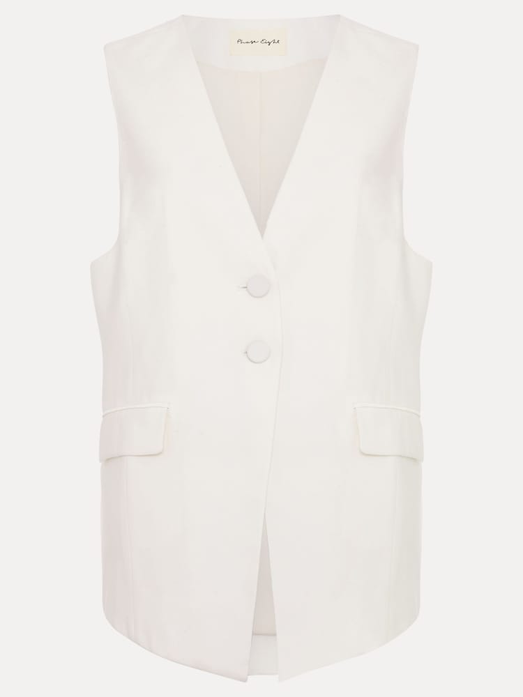 Phase Eight White Longline Inara Waistcoat - Image 7 of 7
