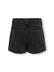 ONLY KIDS High Waisted 100% Cotton Denim Black Shorts - Image 3 of 3