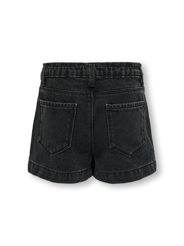 ONLY KIDS High Waisted 100% Cotton Denim Black Shorts - Image 3 of 3