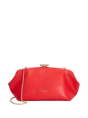 Dune London Red Expect Cube Clasp Clutch Bag - Image 2 of 4