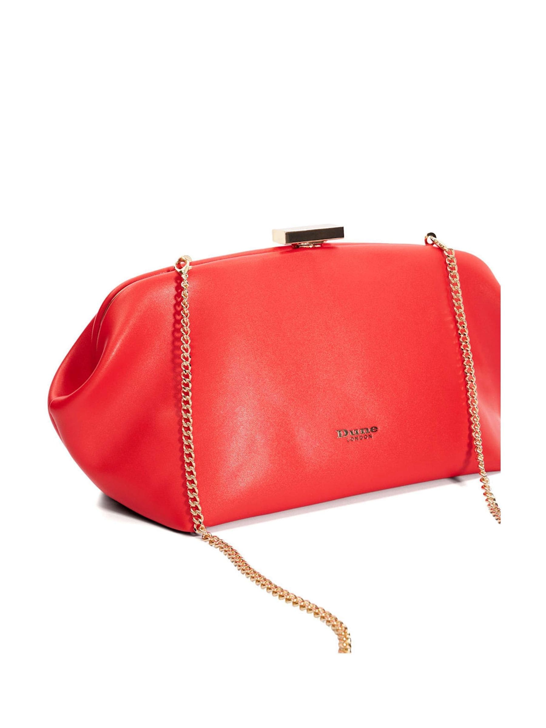 Buy Dune London Red Expect Cube Clasp Clutch Bag from Next Germany