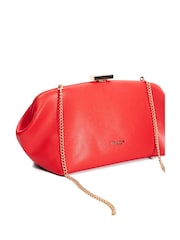 Dune London Red Expect Cube Clasp Clutch Bag - Image 4 of 4