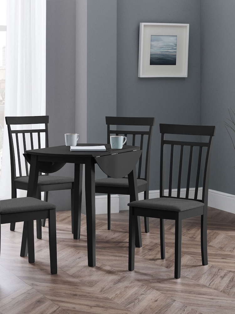 Julian Bowen Black Coast Dining Chairs Set Of 2 - Image 1 of 5
