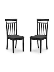 Julian Bowen Black Coast Dining Chairs Set Of 2 - Image 2 of 5