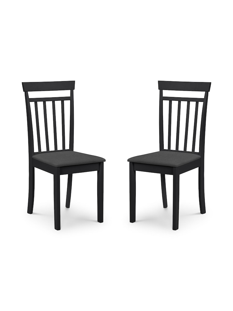 Julian Bowen Black Coast Dining Chairs Set Of 2 - Image 2 of 5