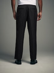 Black EDIT Wide Pinstripe Smart Trousers - Image 3 of 10
