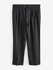 Black EDIT Wide Pinstripe Smart Trousers - Image 7 of 10
