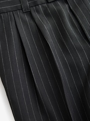 Black EDIT Wide Pinstripe Smart Trousers - Image 9 of 10