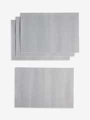 Set of 4 Grey Wipe Clean Weave Placemats - Image 2 of 2