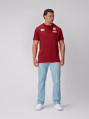 Canterbury Red British & Irish Lions Rugby Cotton Jersey T-Shirt - Image 4 of 9
