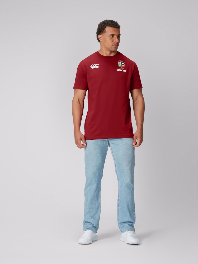 Canterbury Red British & Irish Lions Rugby Cotton Jersey T-Shirt - Image 4 of 9