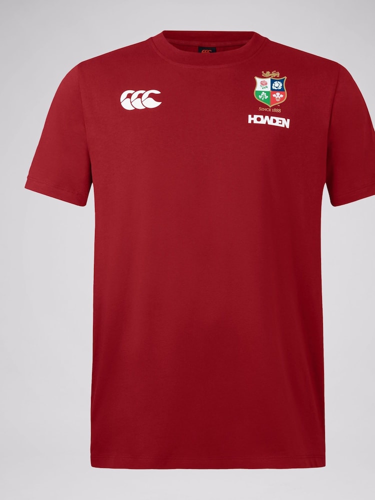 Canterbury Red British & Irish Lions Rugby Cotton Jersey T-Shirt - Image 5 of 9