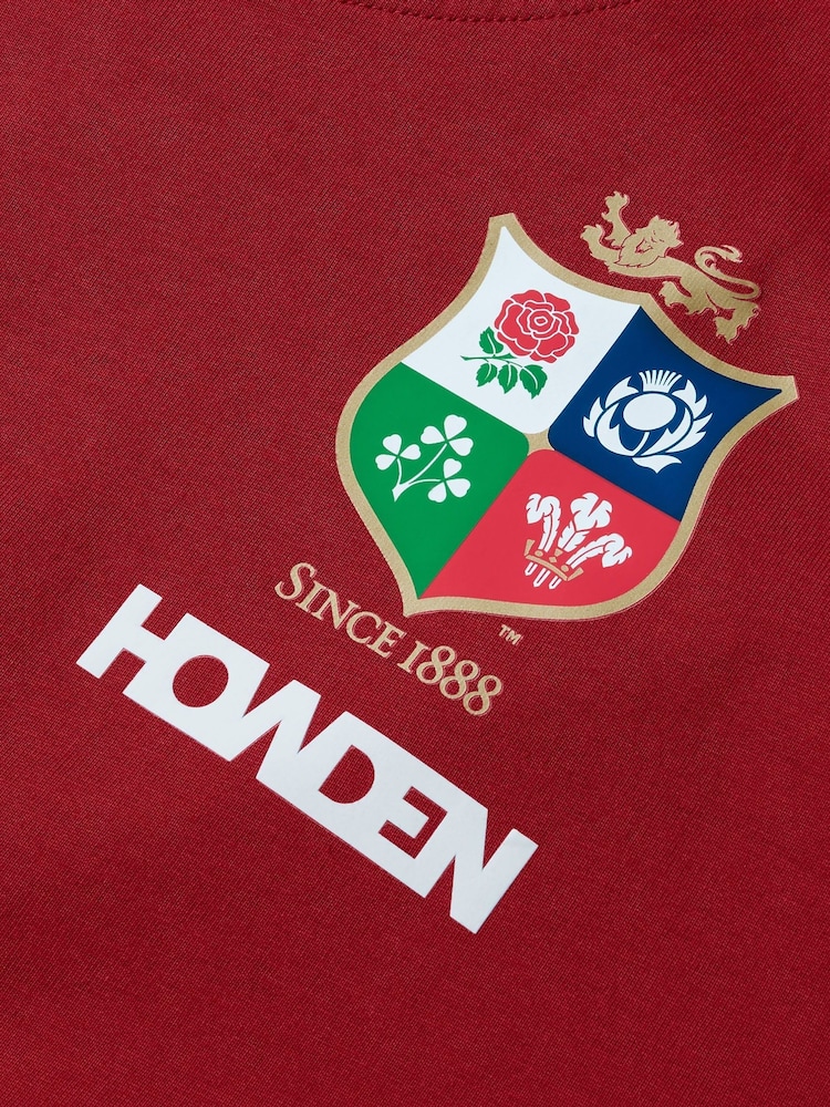 Canterbury Red British & Irish Lions Rugby Cotton Jersey T-Shirt - Image 7 of 9