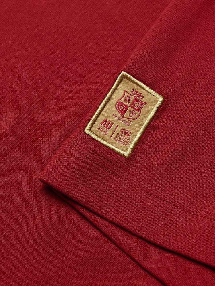 Canterbury Red British & Irish Lions Rugby Cotton Jersey T-Shirt - Image 9 of 9