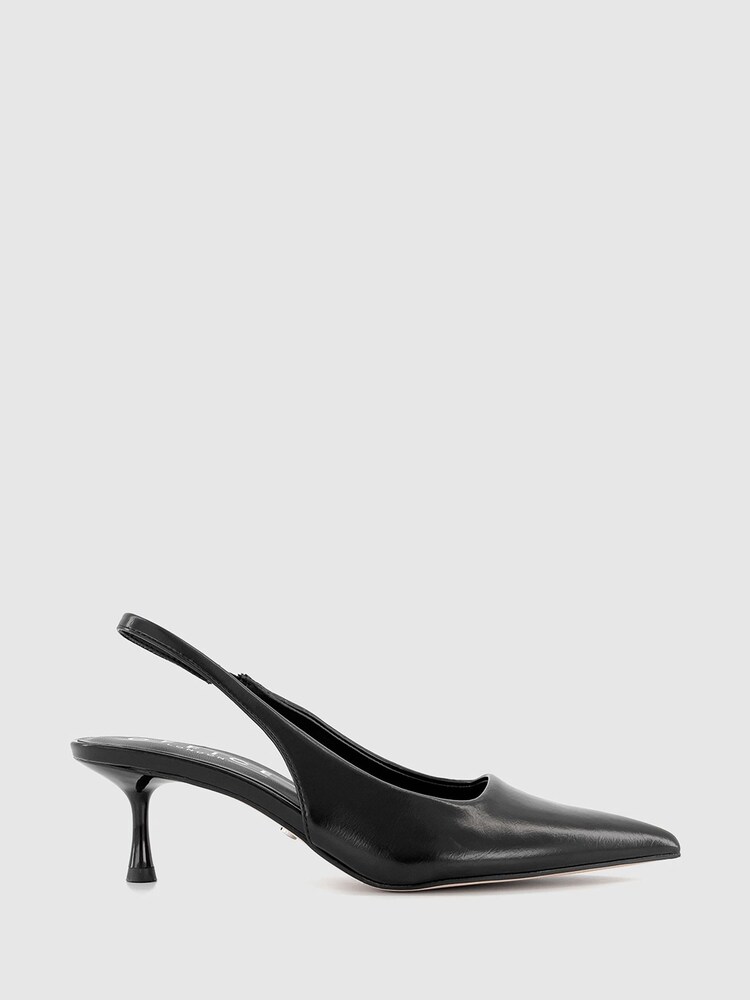 Office Black Madison Point Court Kitten Heel Shoes - Image 1 of 3