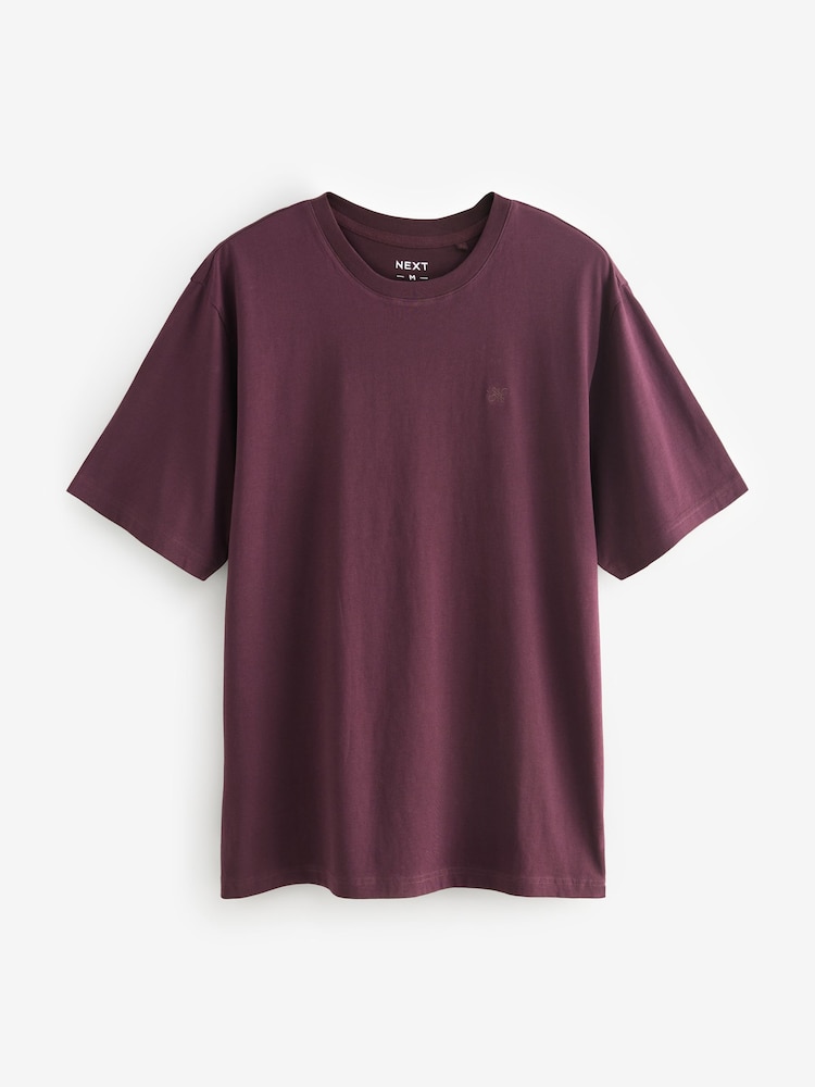 Blue/Green/Burgundy/Tan Regular Fit T-Shirts 4 Pack - Image 12 of 14