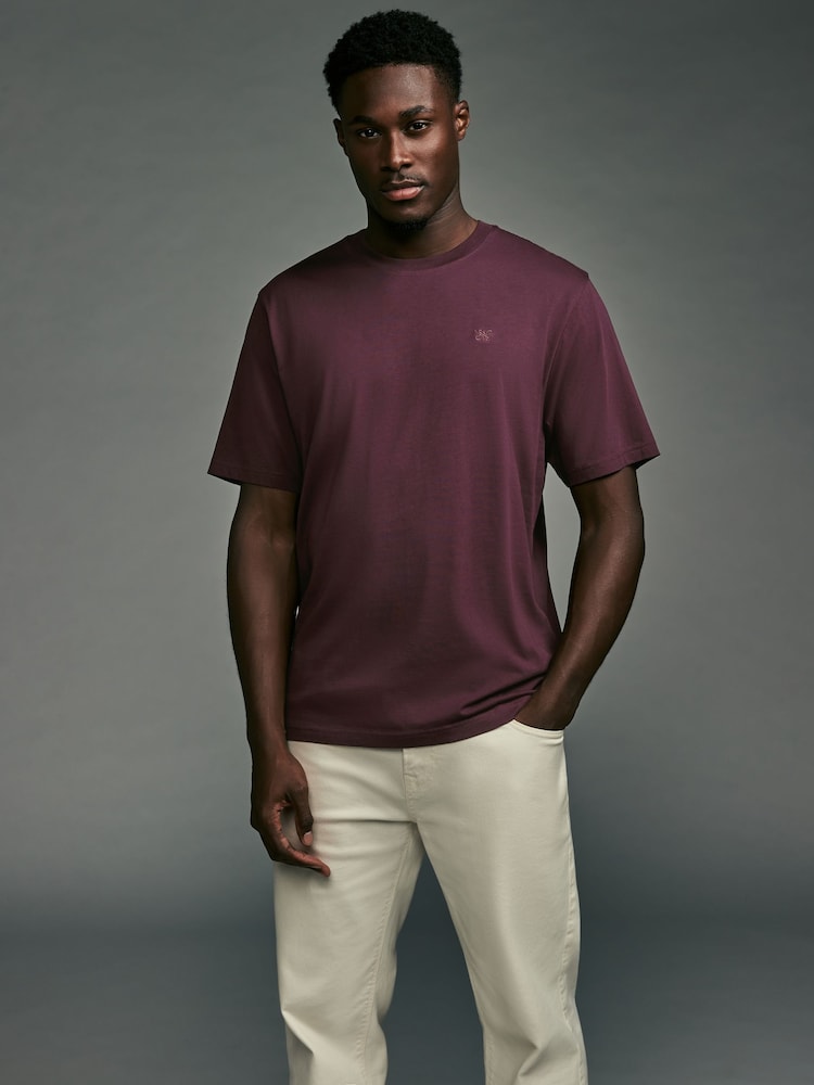 Blue/Green/Burgundy/Tan Regular Fit T-Shirts 4 Pack - Image 5 of 14