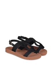 Linzi Black Knitted Larissa Sandals - Image 3 of 4