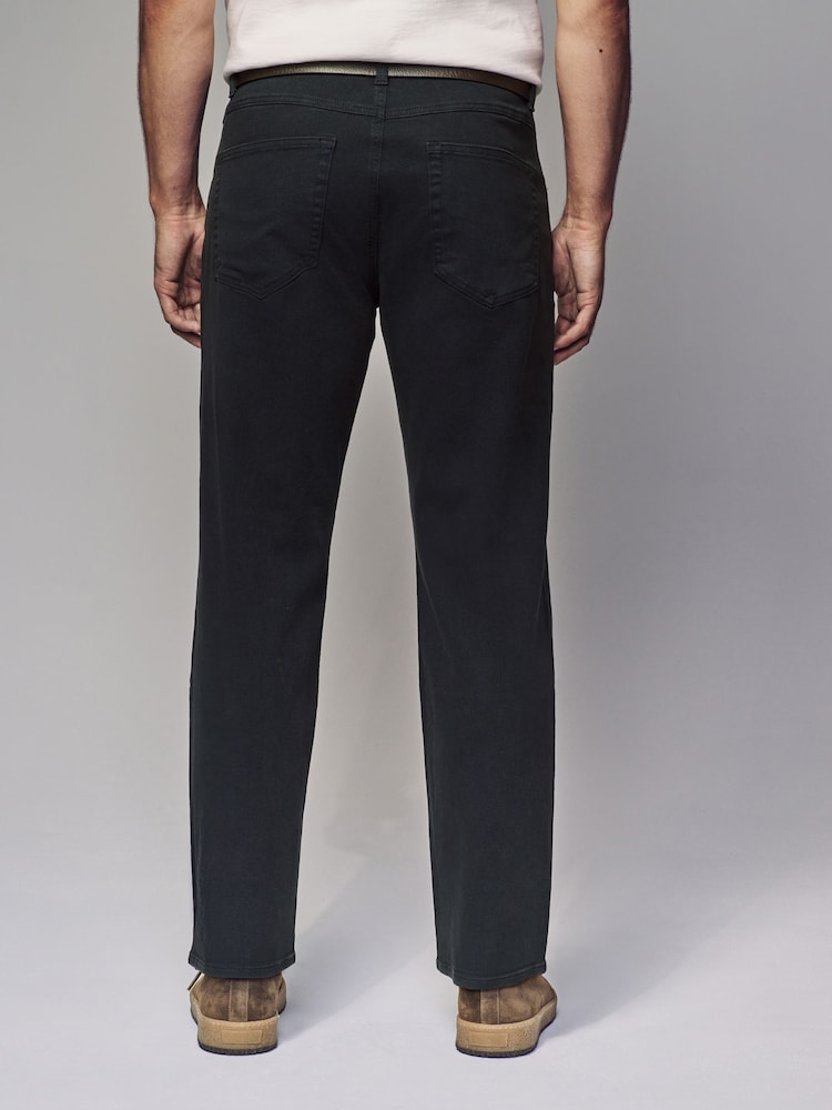 Blue Deep Straight Fit Belted Authentic Jeans - Image 3 of 9