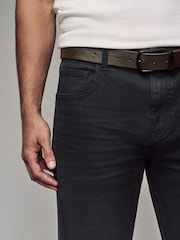 Blue Deep Straight Fit Belted Authentic Jeans - Image 5 of 9